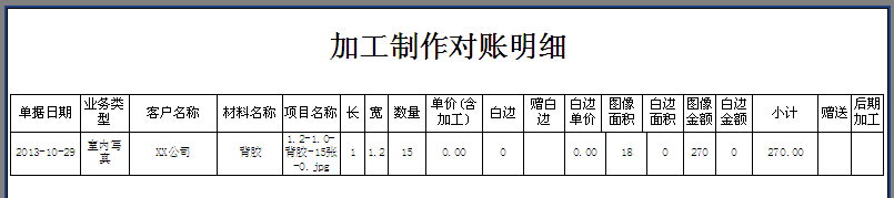 飞扬动力广告公司管理软件账目管理样式预览界面